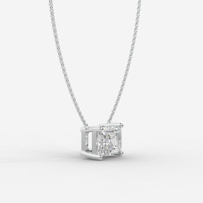 Emma Solitaire Pendant With 18" Adjustable Chain - Radiant