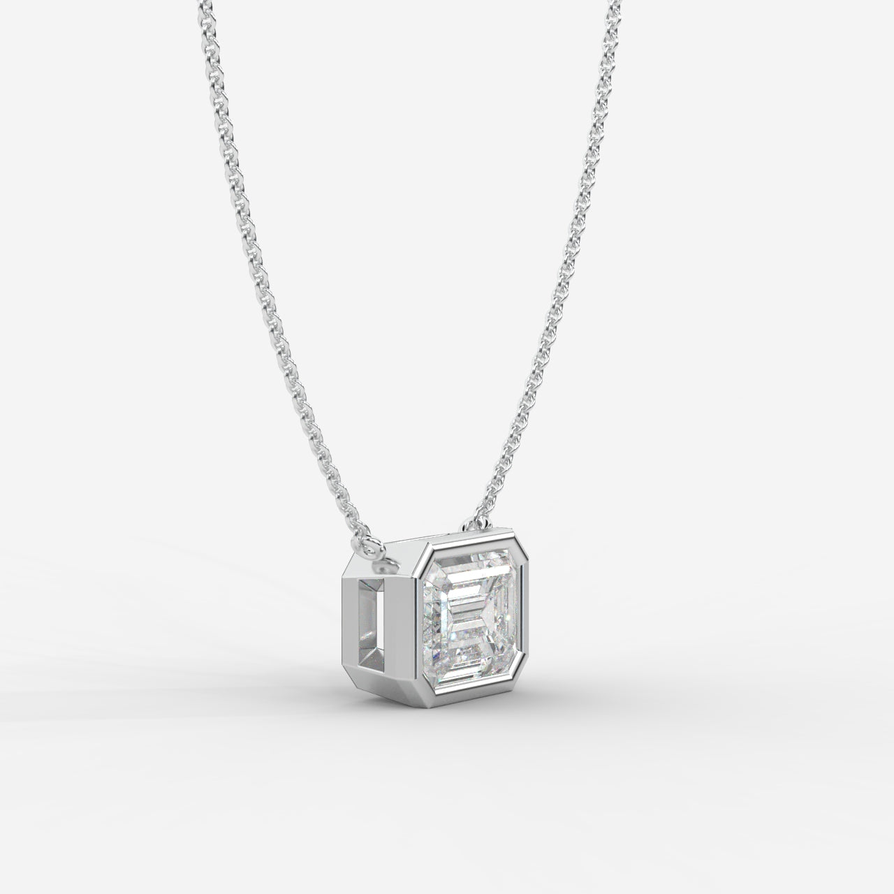 Avery Solitaire Pendant With 18" Adjustable Chain - Emerald