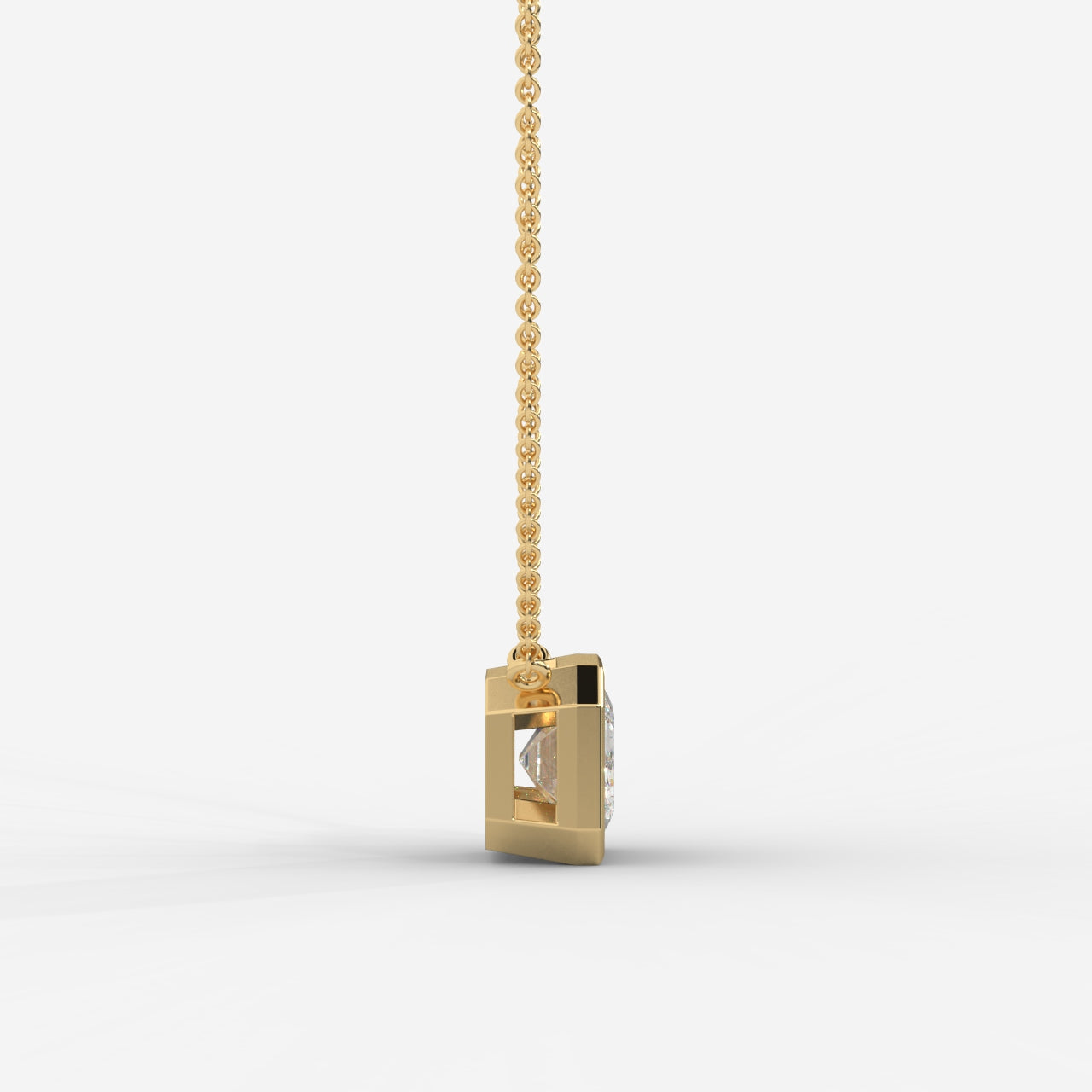 Avery Solitaire Pendant With 18" Adjustable Chain - Emerald