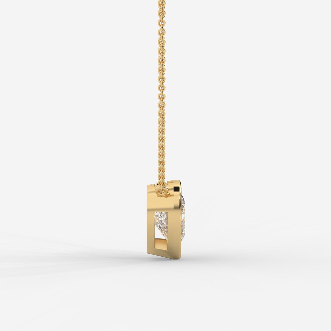 Avery Solitaire Pendant With 18" Adjustable Chain - Heart