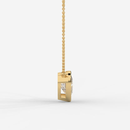 Avery Solitaire Pendant With 18" Adjustable Chain - Heart