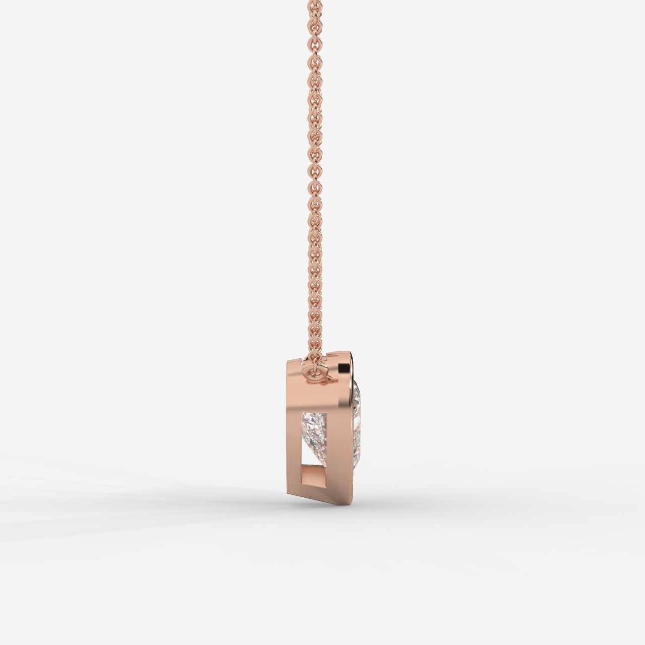 Avery Solitaire Pendant With 18" Adjustable Chain - Heart