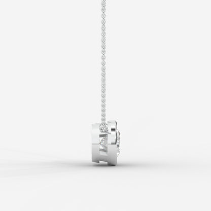 Avery Solitaire Pendant With 18" Adjustable Chain - Oval