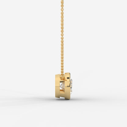 Avery Solitaire Pendant With 18" Adjustable Chain - Oval