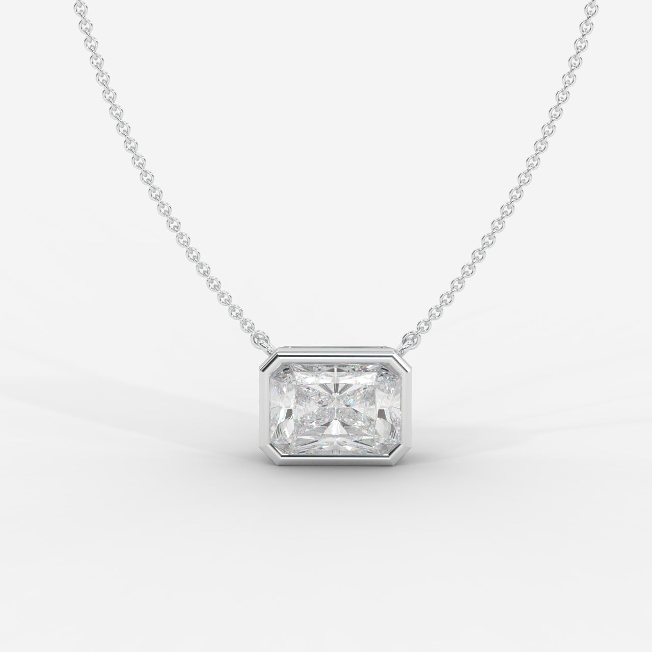 Avery Solitaire Pendant With 18" Adjustable Chain - Radiant