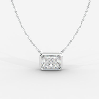 Avery Solitaire Pendant With 18" Adjustable Chain - Radiant