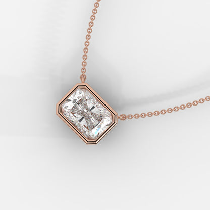 Avery Solitaire Pendant With 18" Adjustable Chain - Radiant