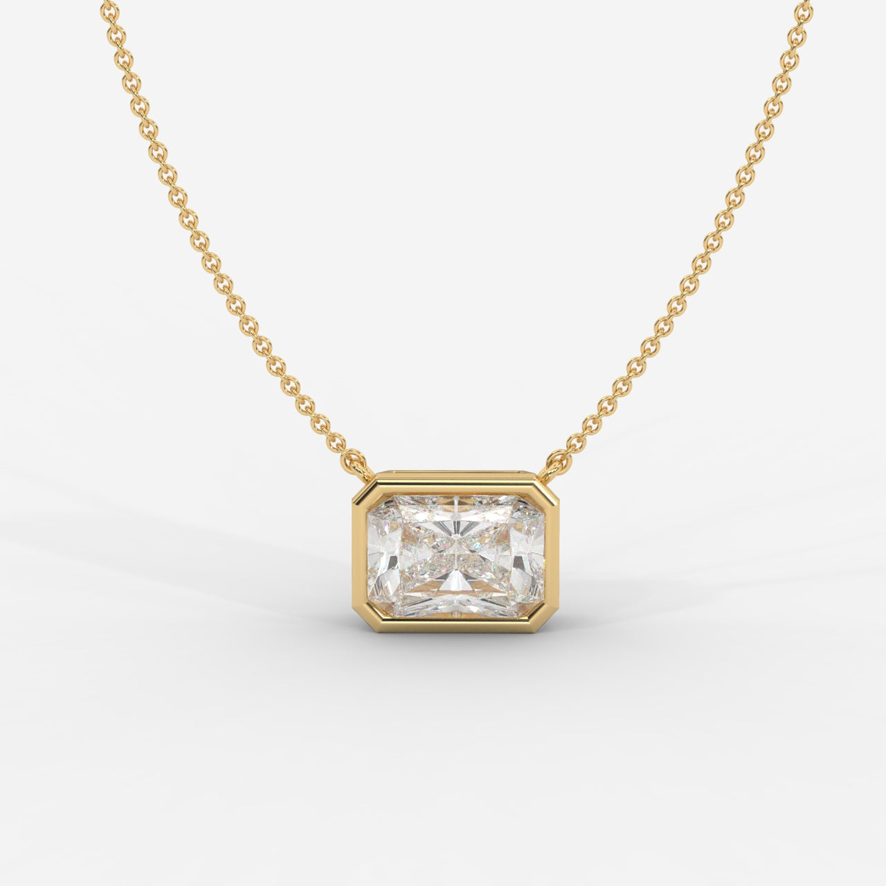 Avery Solitaire Pendant With 18" Adjustable Chain - Radiant