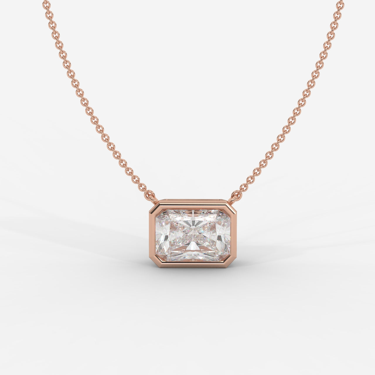 Avery Solitaire Pendant With 18" Adjustable Chain - Radiant