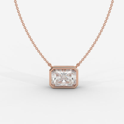 Avery Solitaire Pendant With 18" Adjustable Chain - Radiant