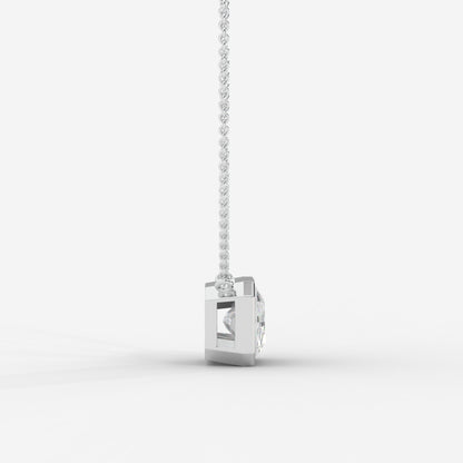 Avery Solitaire Pendant With 18" Adjustable Chain - Radiant