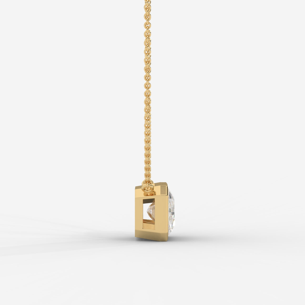 Avery Solitaire Pendant With 18" Adjustable Chain - Radiant