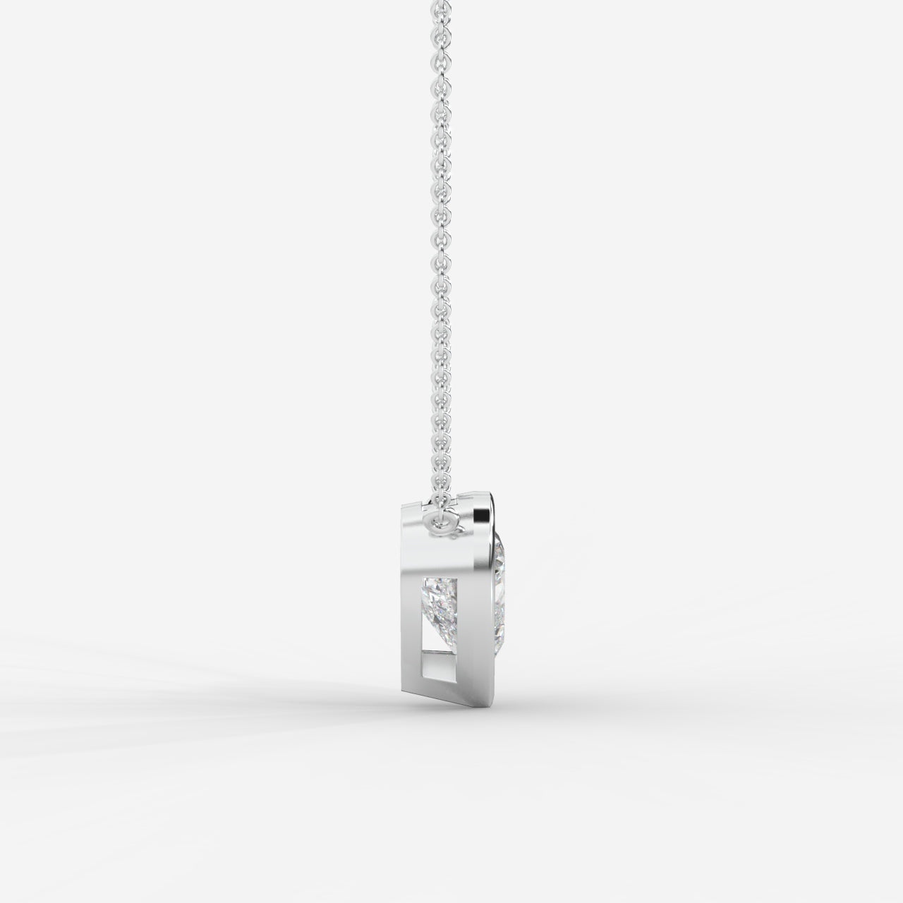 Avery Solitaire Pendant With 18" Adjustable Chain - Heart