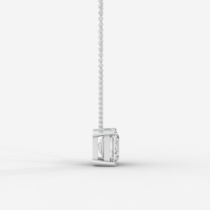 Avery Emerald Solitaire Pendant Necklace 1ctW
