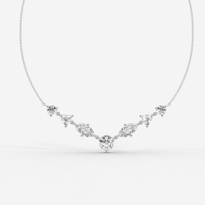 Lyric Mixed Shape Diamond Tennis Necklace 1ctW