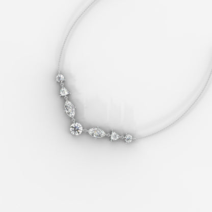 Lyric Mixed Shape Diamond Tennis Necklace 1ctW