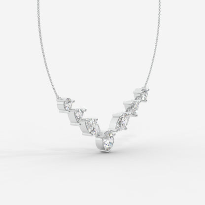 Lyric Mixed Shape Diamond Tennis Necklace 1ctW