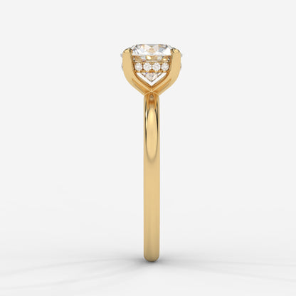 Talia Solitaire Ring With Hidden Halo - Round