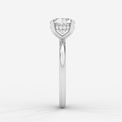 Talia Solitaire Ring With Hidden Halo - Round