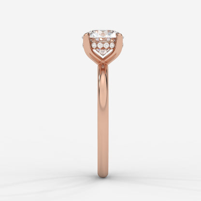 Talia Solitaire Ring With Hidden Halo - Round