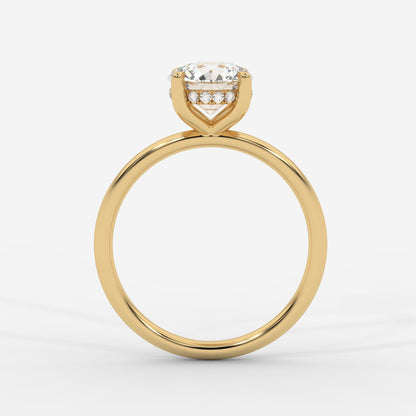 Talia Solitaire Ring With Hidden Halo - Round