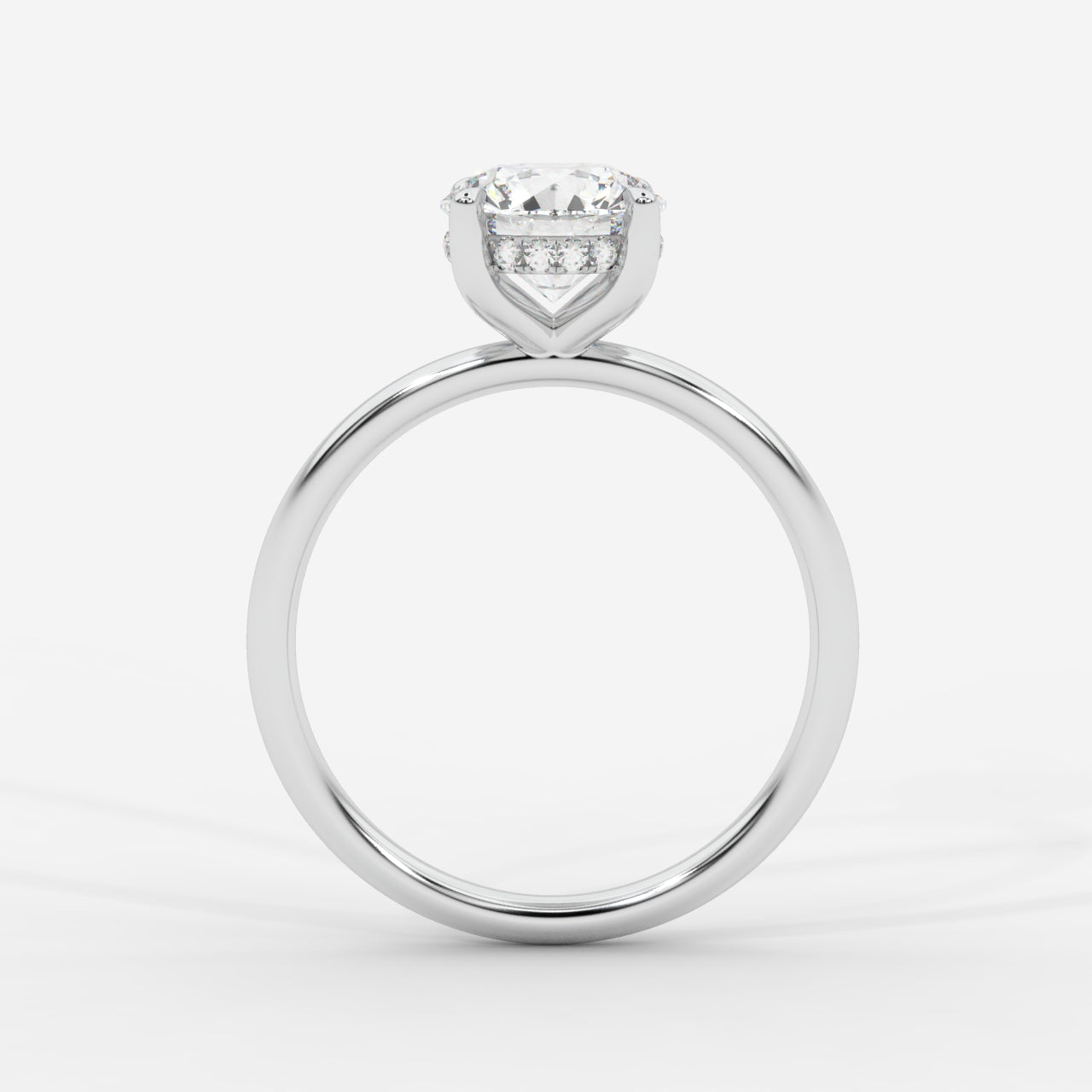 Talia Solitaire Ring With Hidden Halo - Round