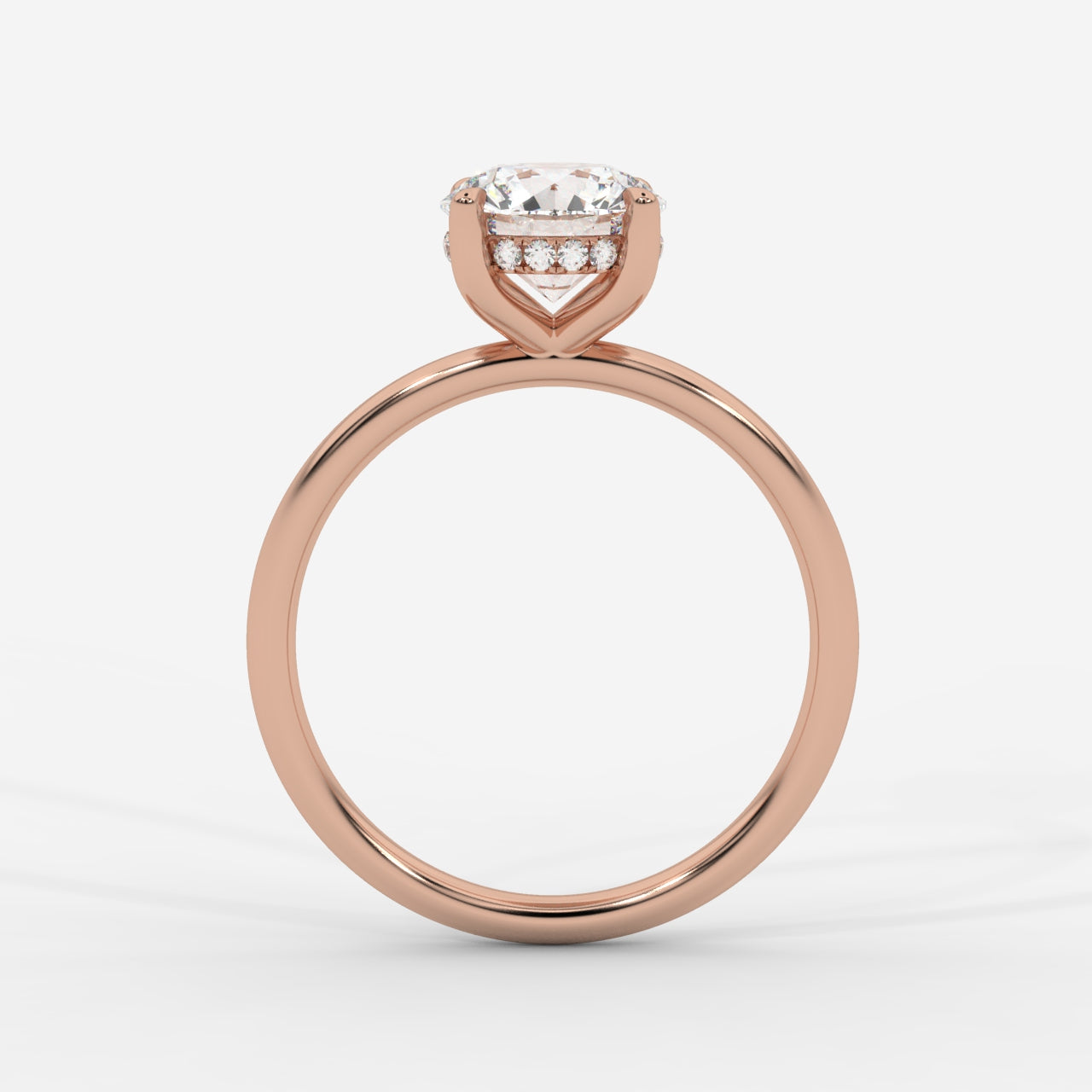 Talia Solitaire Ring With Hidden Halo - Round