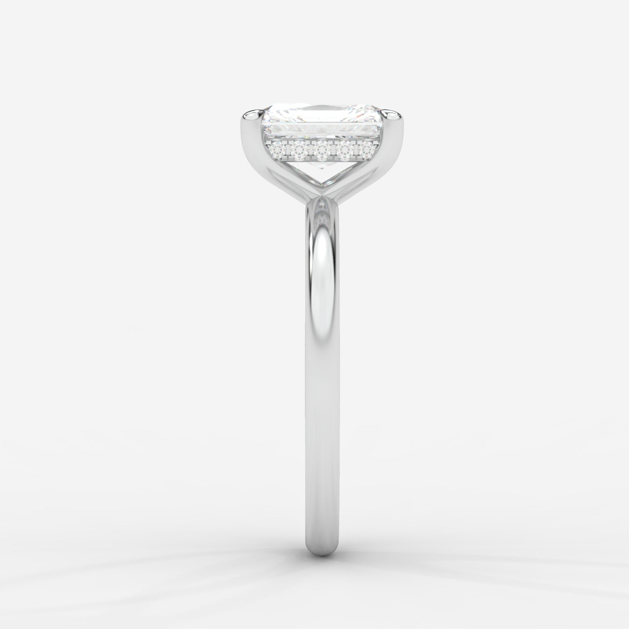 Talia Solitaire Ring With Hidden Halo - Radiant