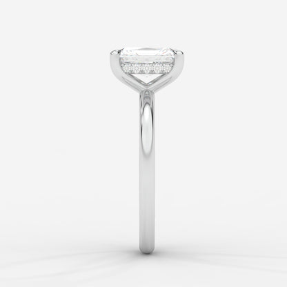 Talia Solitaire Ring With Hidden Halo - Radiant