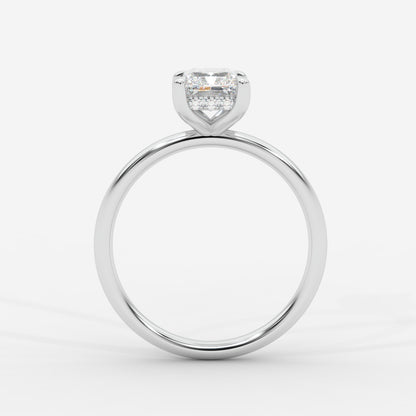 Talia Solitaire Ring With Hidden Halo - Radiant