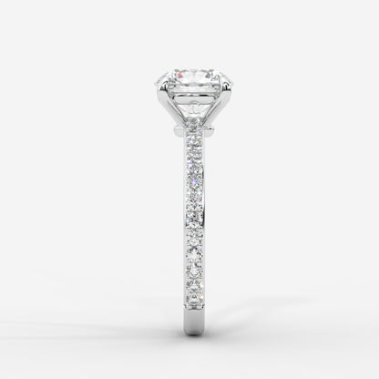 Lindsey Pavé Solitaire Ring - Round