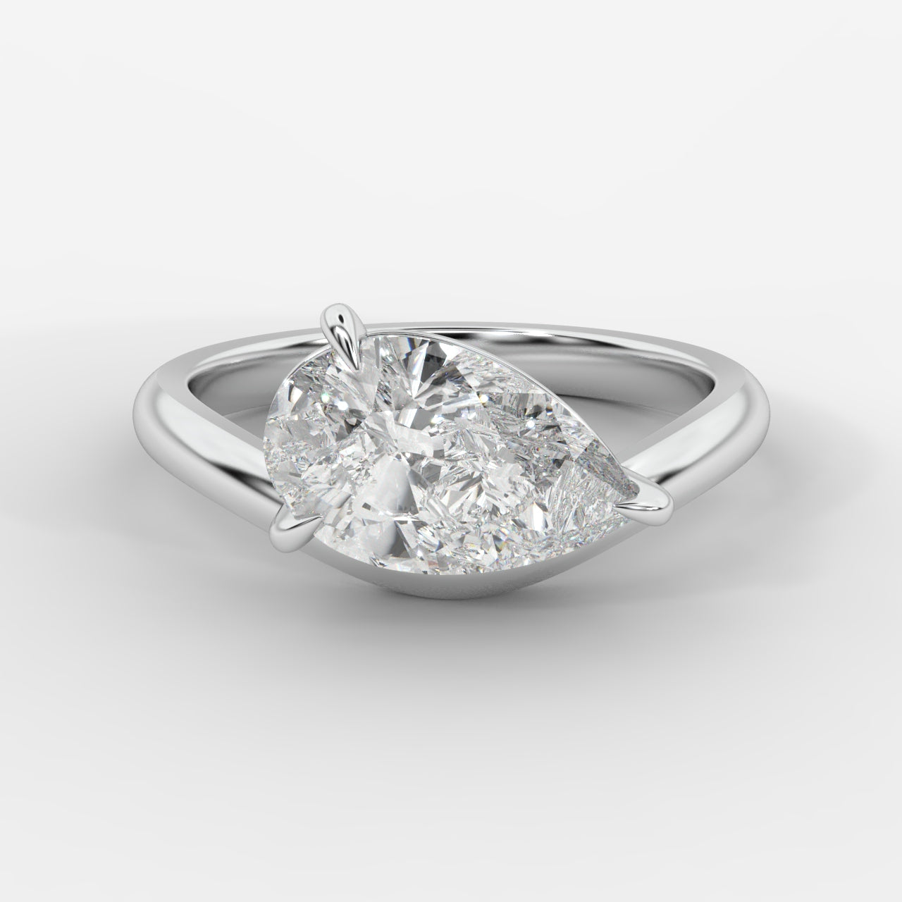 Sway Solitaire Ring - Pear