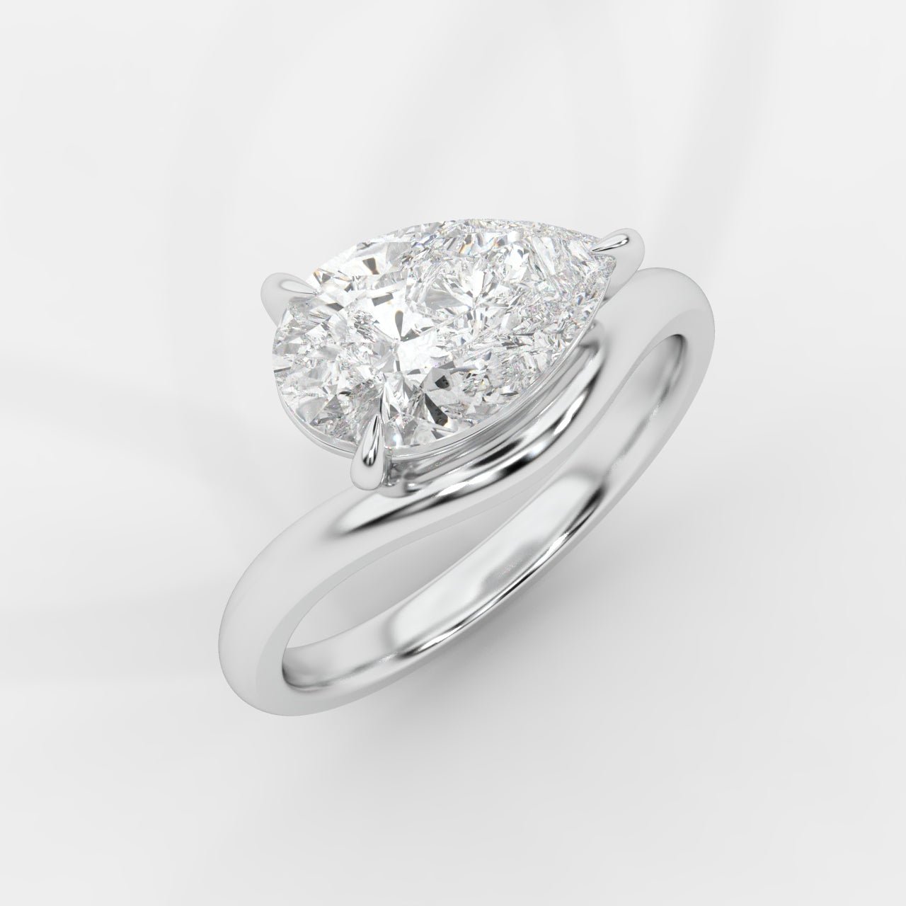 Sway Solitaire Ring - Pear