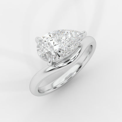 Sway Solitaire Ring - Pear