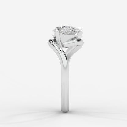 Embrace Solitaire Ring – Pear