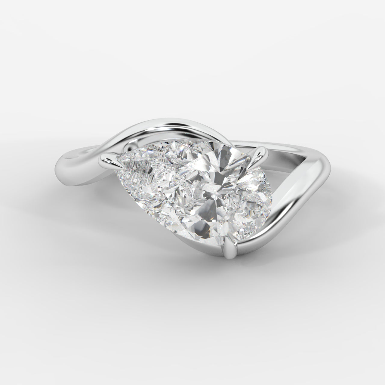 Embrace Solitaire Ring – Pear