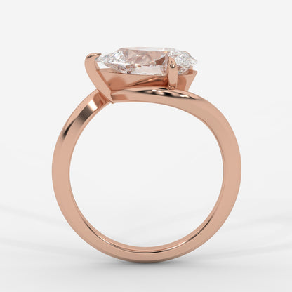 Embrace Solitaire Ring – Pear