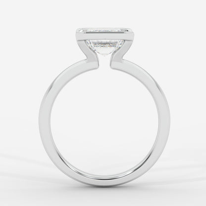 Armani Half-Bezel Solitaire Ring – Emerald