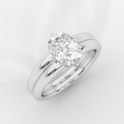Liberty Double Band Solitaire Ring – Cushion