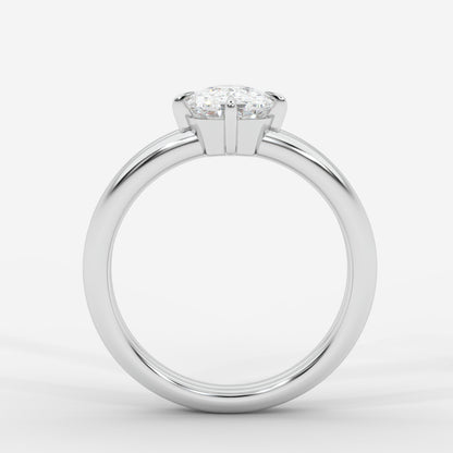 Liberty Double Band Solitaire Ring – Cushion