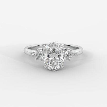 Blair Cluster Diamond Ring - Oval
