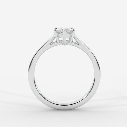 Selene Split Shank Solitaire Diamond Ring - Marquise