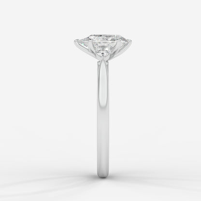 Stephanie Three Stone Diamond Ring - Pear
