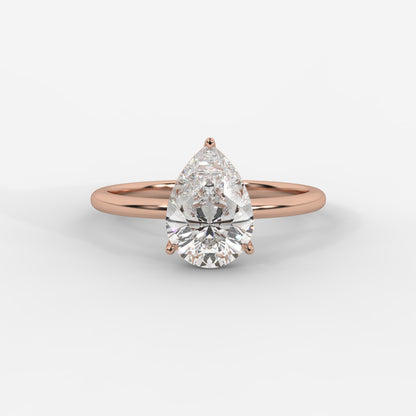 Aria Brilliant Diamond Solitaire Ring - Pear