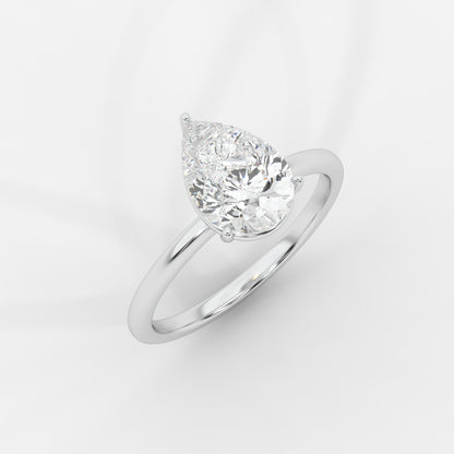 Aria Brilliant Diamond Solitaire Ring - Pear