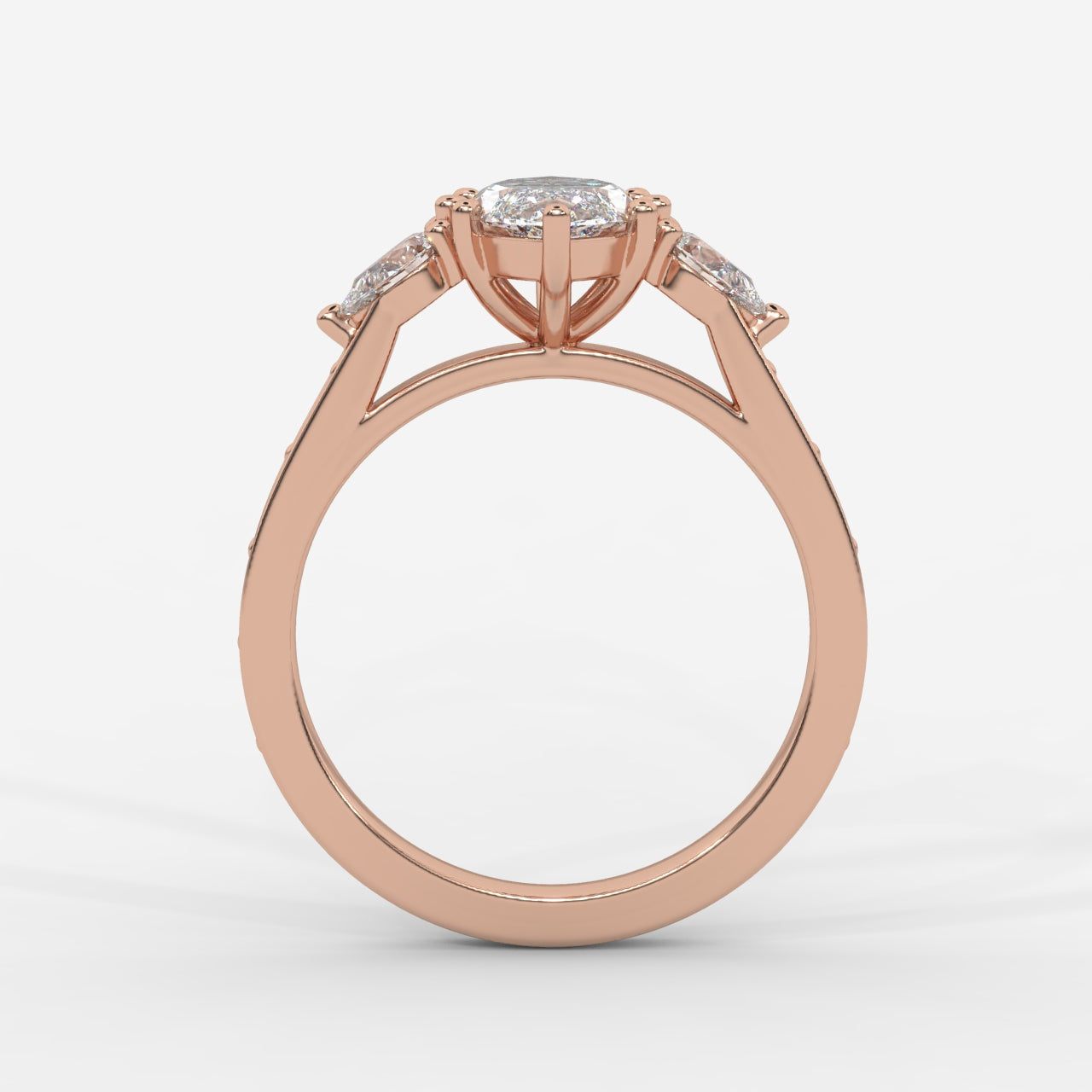Caroline Three-Stone Ring - Marquise