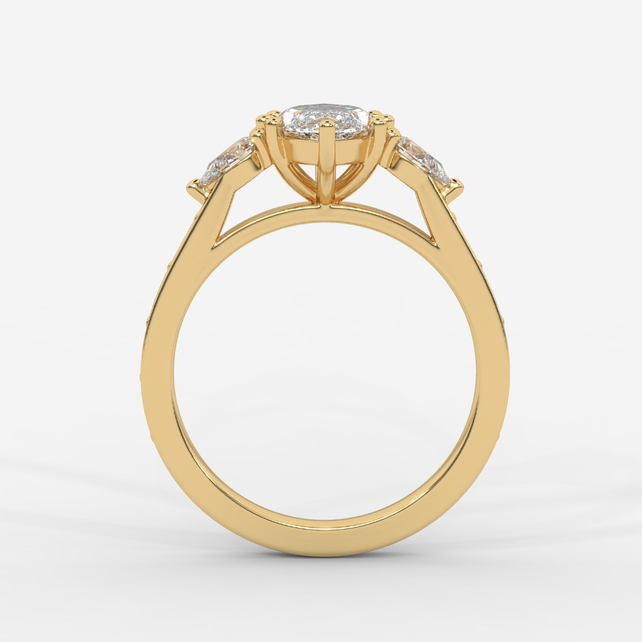 Caroline Three-Stone Ring - Marquise