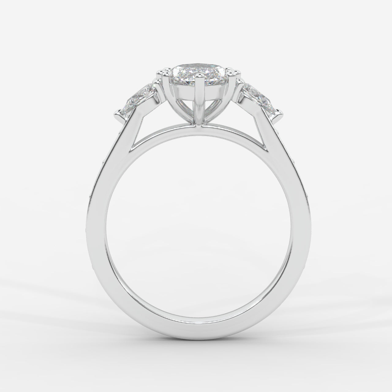 Caroline Three-Stone Ring - Marquise