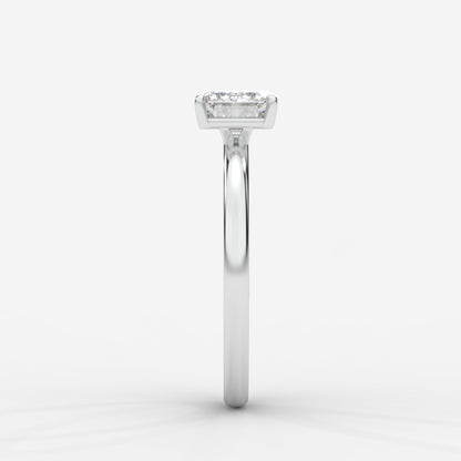 Aria Brilliant East West Solitaire Ring - Emerald