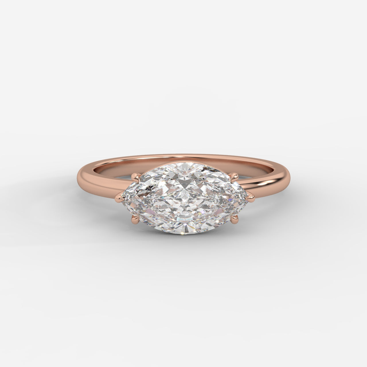 Aria Brilliant East West Solitaire Ring - Marquise